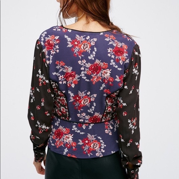 NWT Free People The Way World Turns Floral Blouse - Picture 5 of 8